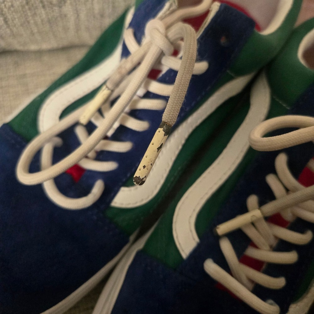 Vans Old Skool Multi Color Block Blue Green Yellow Sneakers 8 W 6.5 M - Picture 6 of 6